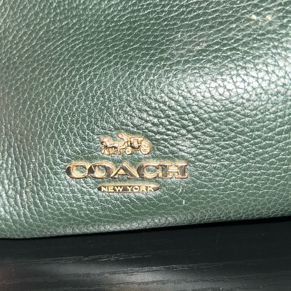Coach Leather Purse Handbag - Dark Green - Picture 2 of 7